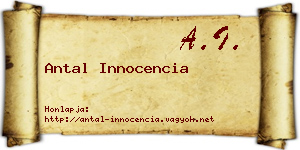 Antal Innocencia névjegykártya